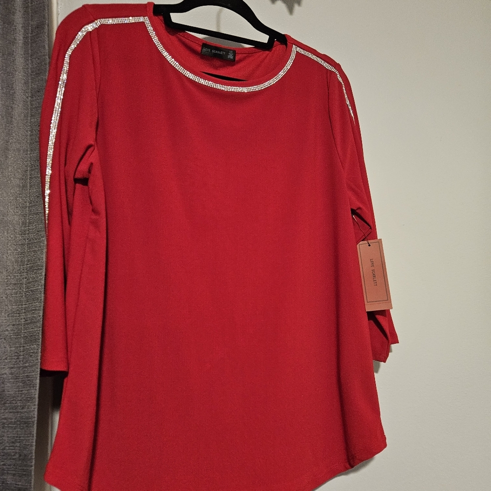 Bright Red Nice Top